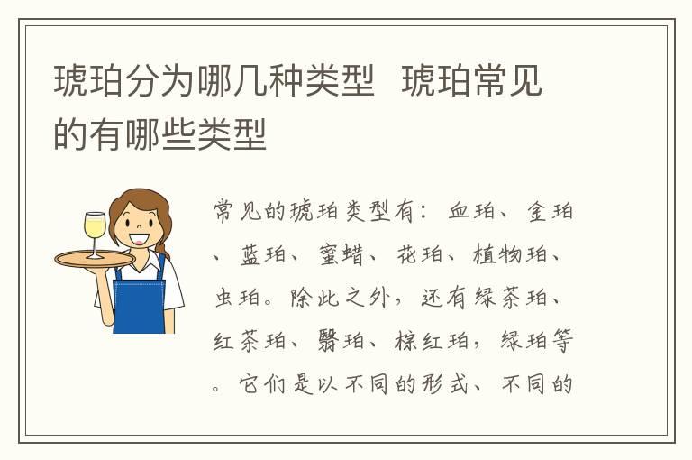 琥珀分为哪几种类型  琥珀常见的有哪些类型