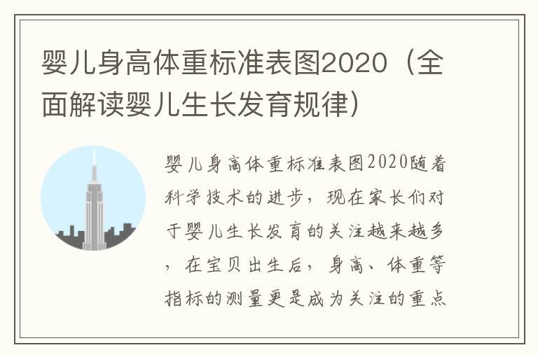 婴儿身高体重标准表图2020（全面解读婴儿生长发育规律）